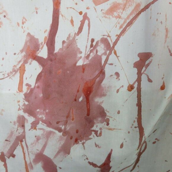 Stafford Pink Splatter Shirt Mens L 16 1/2 35 Cotton Blend LS Wrinkle Free Drip - Picture 9 of 12